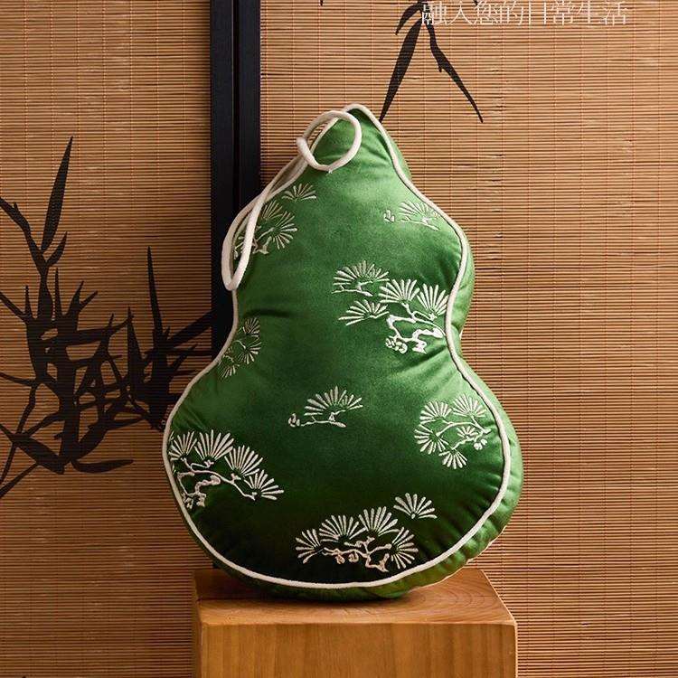 中式异形葫芦抱枕套福禄腰靠客厅沙发靠枕含芯办公室椅子靠垫腰枕