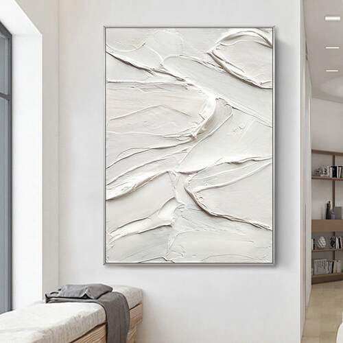 手绘油画入户玄关客厅装饰画走廊过道墙壁画竖版现代简约北欧挂画