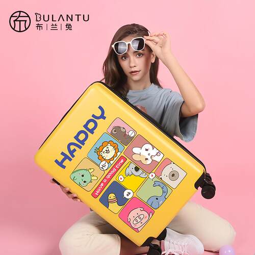 新款布兰兔拉童行李箱女24生密码杆箱网红ins学旅行箱小型20儿寸