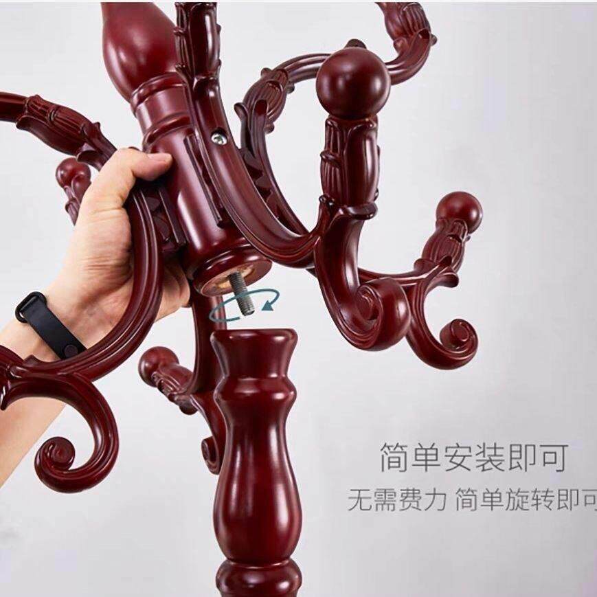 实木衣帽架落地立卧室家包用客厅多功能挂架LFI架衣服子欧式式挂