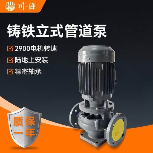 铸铁立式离心泵管道泵工业抽水机大流量农田排污泵厂家