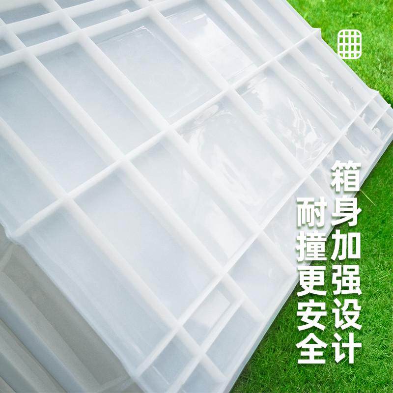 工业风物流周转箱塑料长方形白色胶箱带盖加厚大号框子养龟鱼缸,收纳整理,收纳箱,淘宝优惠券,粉丝福利购,淘宝优惠卷