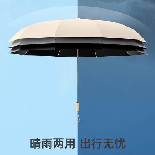 ZUODU左都全自动反向晴雨伞黑胶方向抗强风暴雨伞遮阳防晒太阳伞