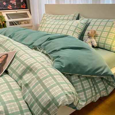 四件床套YNN上用生品款棉床单床笠学被套被罩宿舍单人床三件套