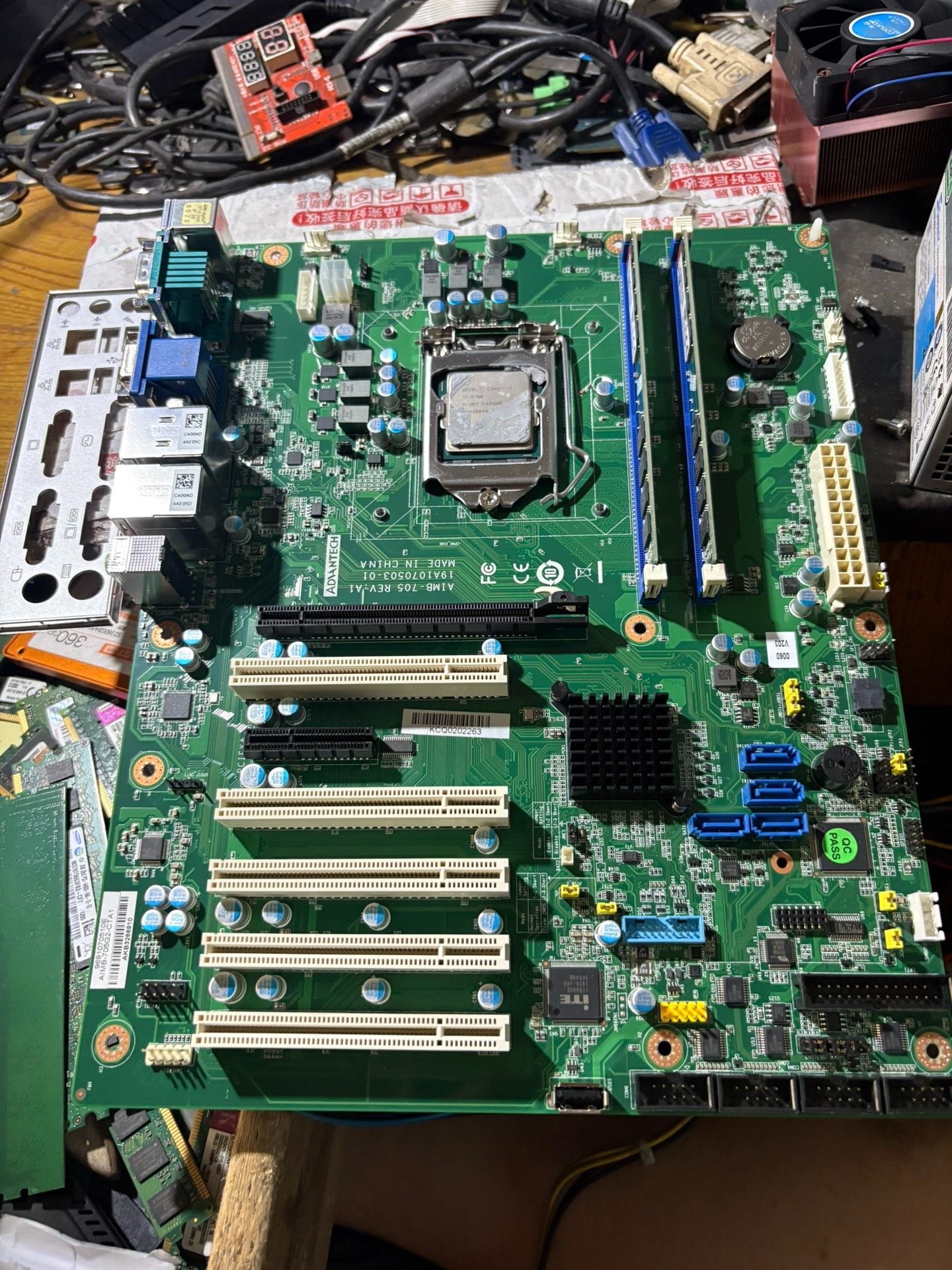 研华AIMB-705G2拆机漂亮 功能一切正常