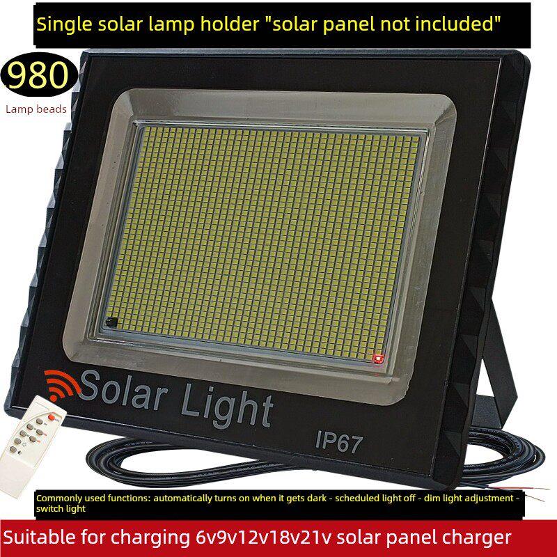 单卖灯头使用6v-9v-12v-18-24v 太阳能板充电高亮led室内外防水灯