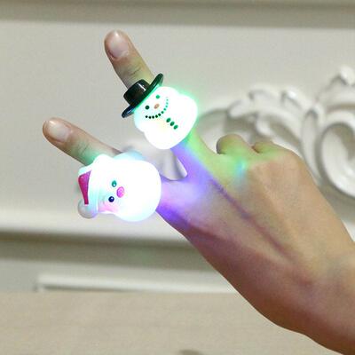 Christmas dance party finger lights glow rings发光戒指