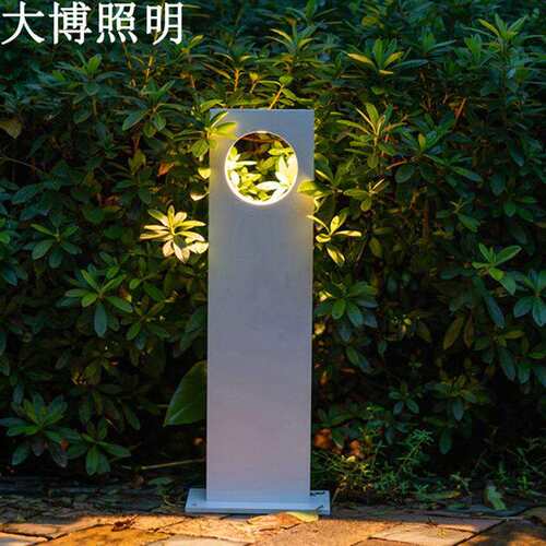 草坪灯7W现代特色方形圆心款简约小区草坪亮化铝制厂家