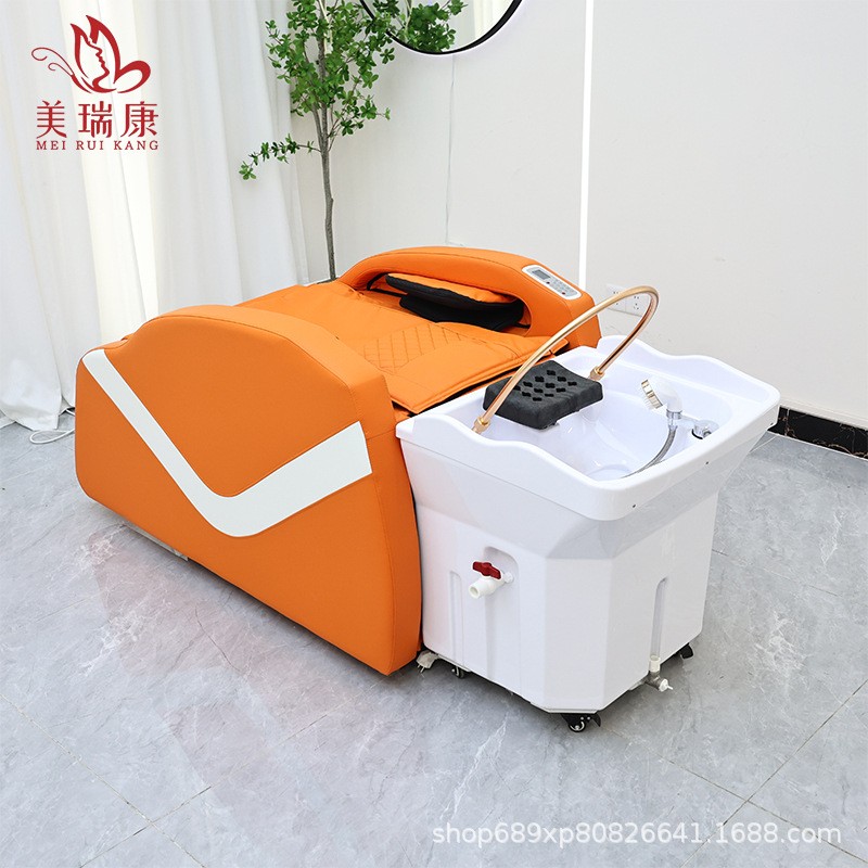 美容美发店熏蒸床全自动智能电动按摩洗头床发廊沙龙水循环洗发床