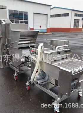 600型薯塔上浆机 不锈钢巧克力裹浆设备 土豆块挂面糊自动裹浆机