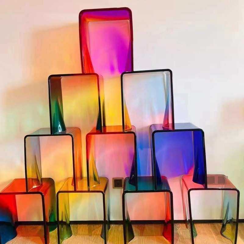 网红款七彩色亚克力小凳子u形热弯浴室北欧简约现货厂家直销批发,基础建材,亚克力板,淘宝优惠券,粉丝福利购,淘宝优惠卷