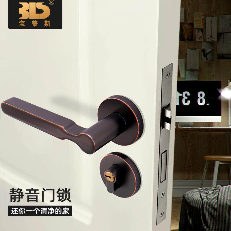 厂家房门分体执手锁锌合金实心室内卧室门锁通用型家用木门锁