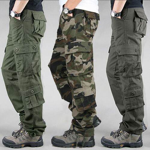 Tactical Cargo Pants Men Cotton Overalls Outdoor Work