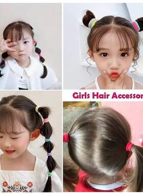 50/100pcs/Set Elastic Hair Bands Girls Hair Accessories Colo