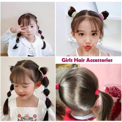 50/100pcs/Set Elastic Hair Bands Girls Hair Accessories Colo