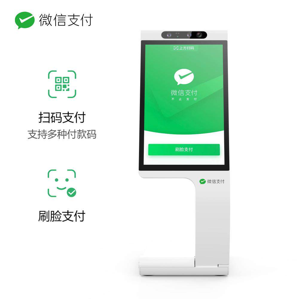青蛙刷脸支付显示屏自助触摸收银机人脸一体机付款智能支付终端
