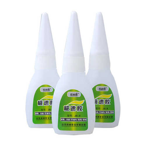 伯林佼州湾JS-8g极速久而久墙强胶广告木材瞬间快干502胶水