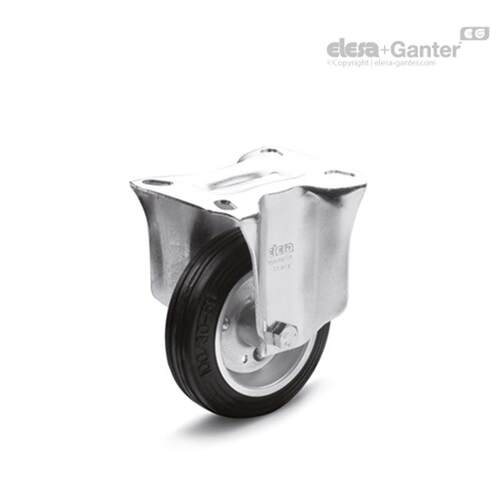 Elesa Ganter伊莉莎冈特 RE.E3-N 带钢板支架的脚轮