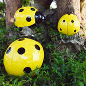 楼盘户外草坪瓢虫摆件卡通雕塑七星动物幼儿装 饰园林景观甲虫仿真