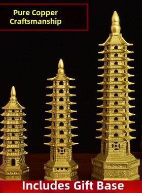 纯黄铜精工文昌塔装饰七、九、九、十三、十三楼办公、书桌、书房