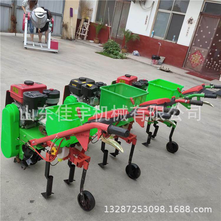 小型手推式汽油播耕机双行玉JDF耘米施肥种自走式条机播机
