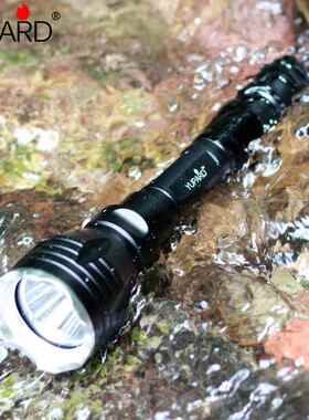 18650强光黄光射充远水水下QJP手电电筒L2潜T6LED夜潜补光灯
