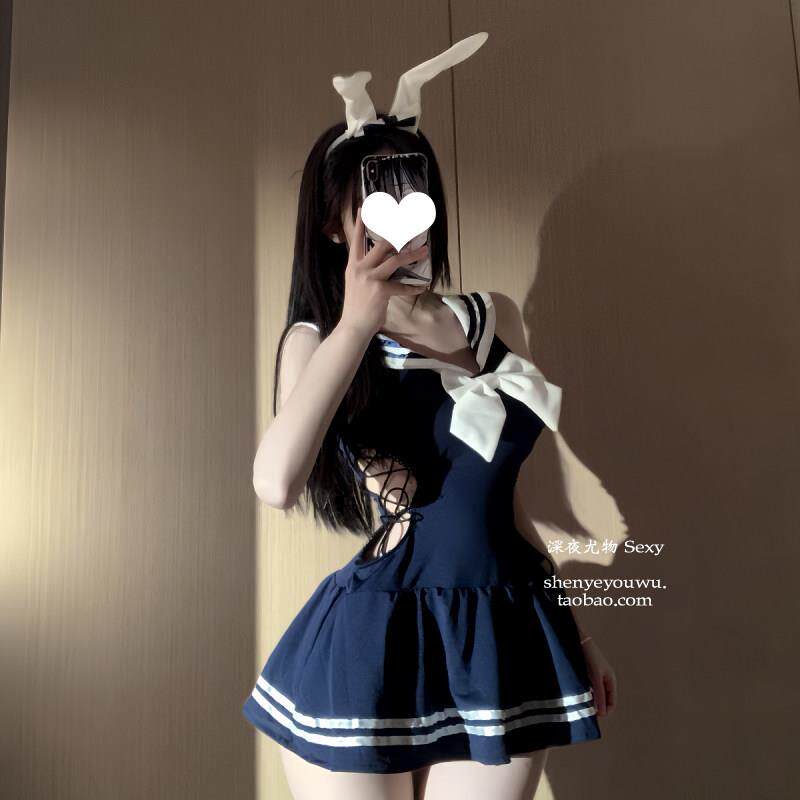 JK校园兔小姐cos兔女郎制服性感免脱床上情侣趣味睡衣服qqny内衣图片