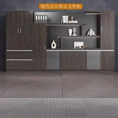 背EDV办料公室文件柜资柜书简约现代置物柜自由组合柜景柜木质储