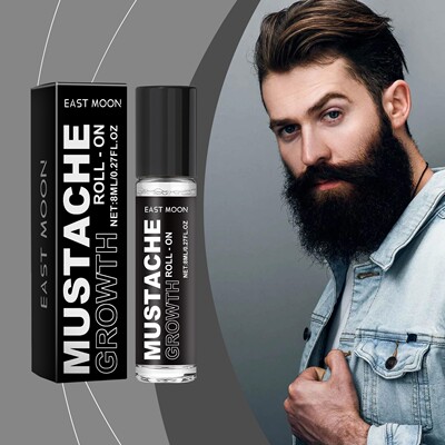 East Moon Men's Beard Care Roller Ball - Nourishing and Thic