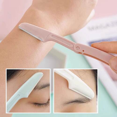 Foldable Eyebrow Razor Set for Men and Women, 3-Piece Kit, S
