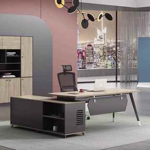 老板桌简约代新中式 办公桌人总G605经理单总现裁管桌子主台