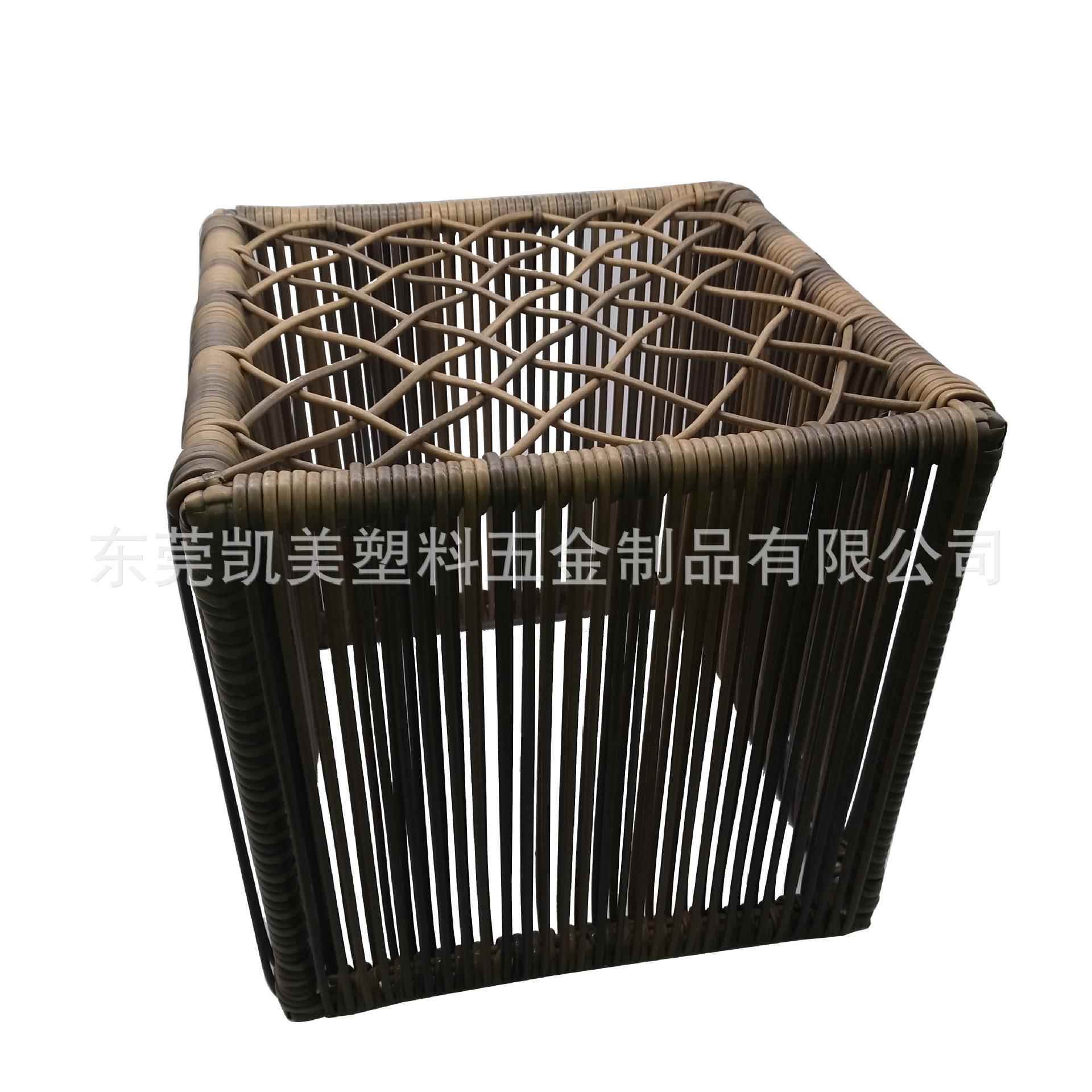 P衣PTL-3043仿藤手工编织篮民酒店家庭脏衣筐巾毛巾宿筐铝浴管镂