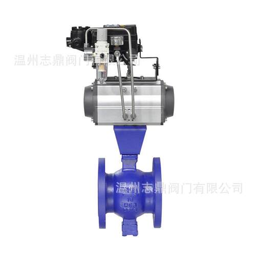 TVQ647H-16C-DN50-DN600气动调节V型球阀涡轮传动剪切作用防卡堵