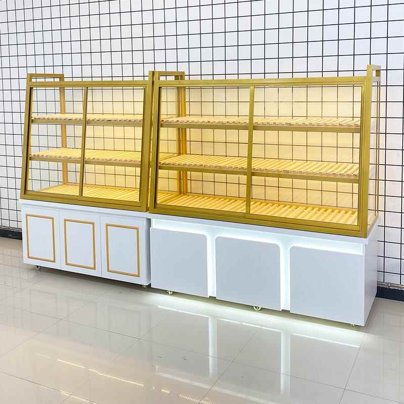 面包展示柜蛋糕糕点店烘焙边岛柜现烤商用玻璃食品展柜中岛货柜子