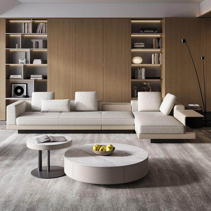 纳利棉麻布艺沙发2026新款意式现代高端简约别墅客厅贵妃转角大沙