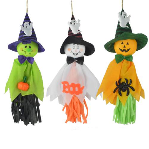 Halloween scarecrow decorated doll ghost pendant