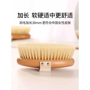 凌恩身体刷猪鬃干刷皮肤刷酸沐浴洗澡刷子搓澡搓泥神器鬓毛美体刷