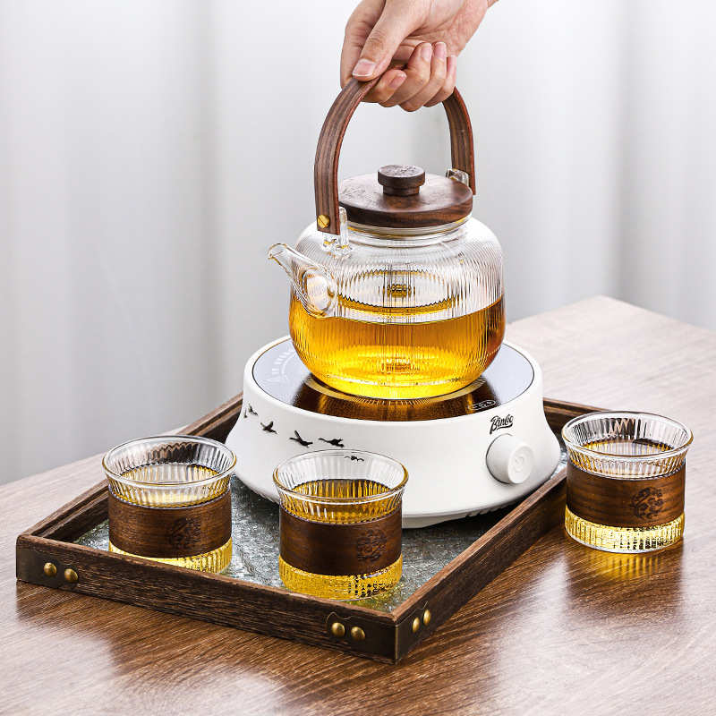 I9EK玻璃茶壶煮茶壶电陶炉煮茶器煮茶炉耐热泡茶壶茶具茶杯套装