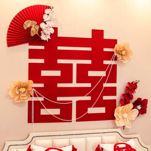 婚庆珍珠串挂饰婚礼场景布置婚房行云流水道具礼堂装饰水波珠帘子