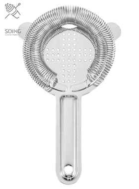 SOING 304不锈钢滤冰器 十字过滤器滤冰块果渣鸡尾酒调酒隔冰滤网