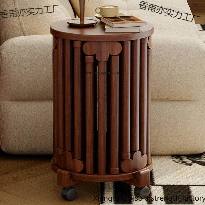 实木圆凳子茶几家用可叠放凳现代吃饭登子餐桌凳原木新中式叠叠凳