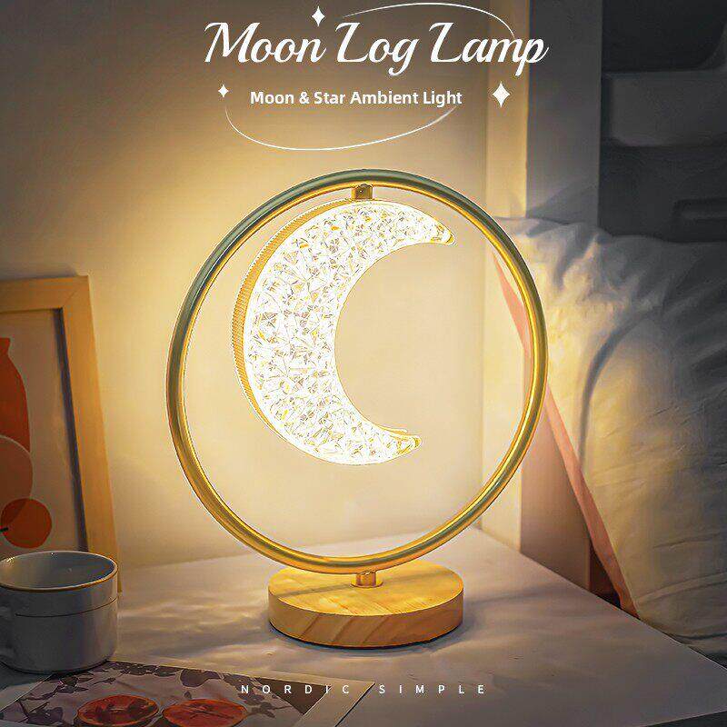 创意台灯卧室睡眠床头灯豪华高端遥控夜灯月亮星星气氛灯礼品