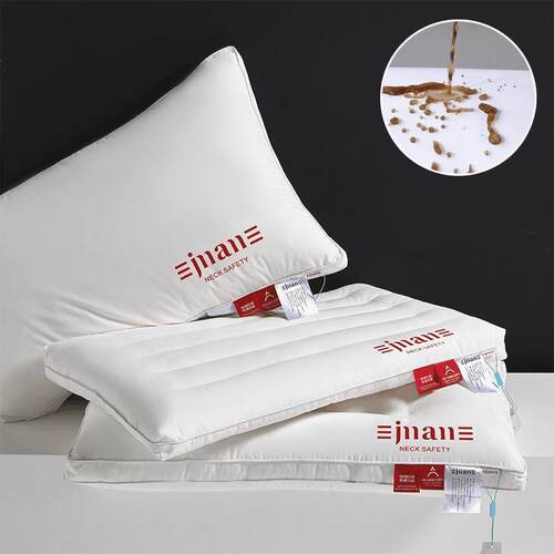 颈安/枕头枕芯纯棉防污渍酒店枕护颈枕成人家用软枕