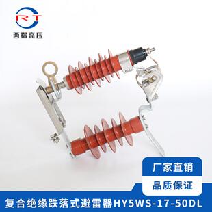 厂家供应可卸式避雷器复合绝缘跌落式避雷器HY5WS-15/50DL-TLQ