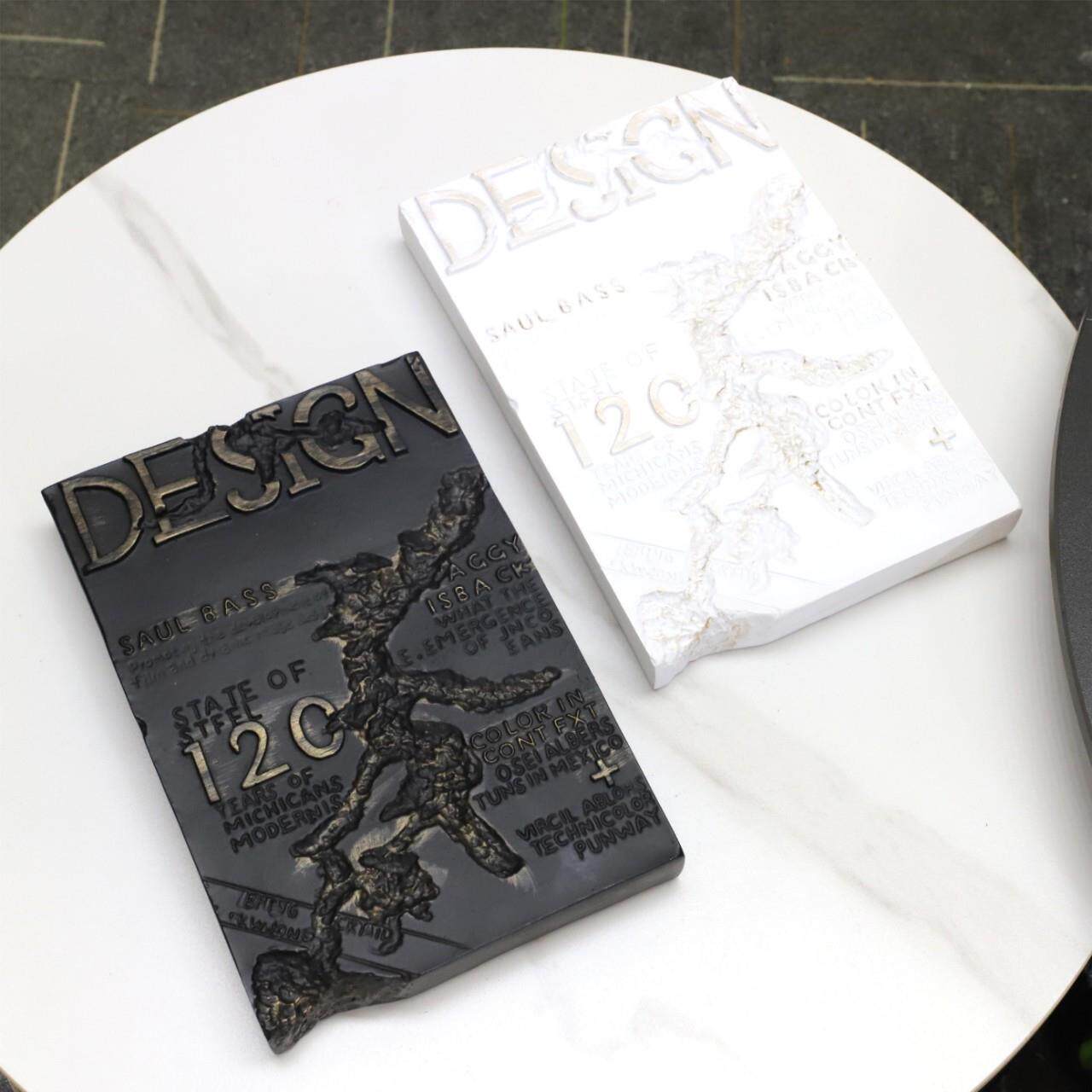 欧式轻奢复古树脂浮雕仿真书本摆件客厅卧室玄关样板房家居装饰品