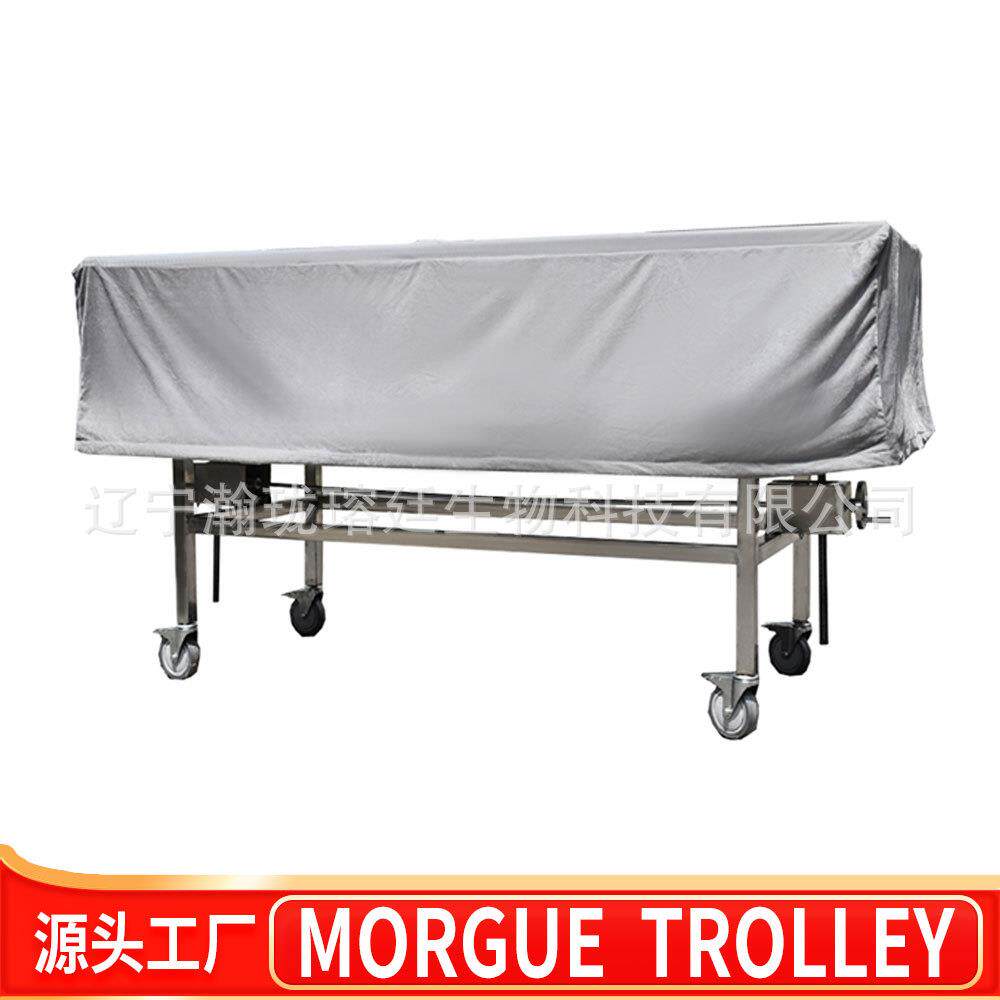 太平间遗体运送车推尸车Morguetrolley殡仪馆不锈钢尸体手推车