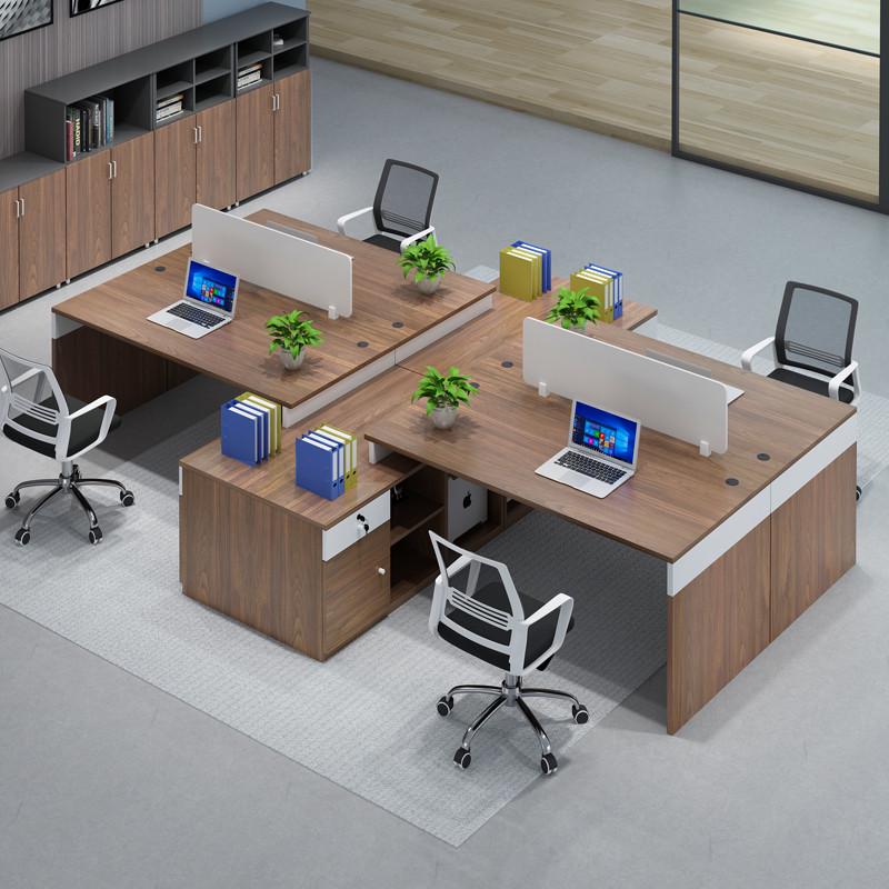 四人员工卡座电脑职员办公桌简约办公室桌子办工桌办公桌椅组合