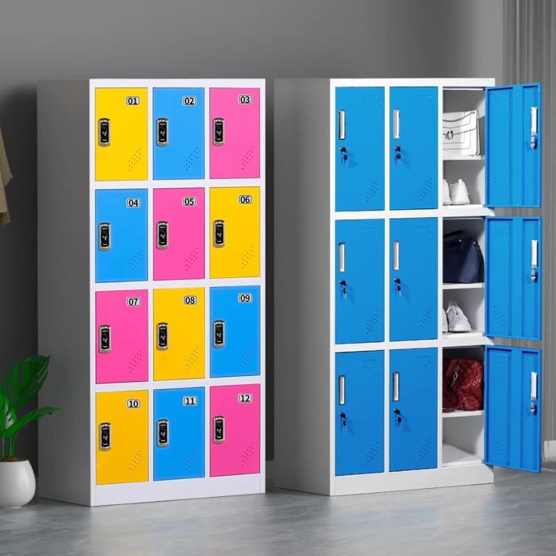 色更柜学生6-78899书包收纳衣柜舍员工带彩锁储物柜健身房宿浴室