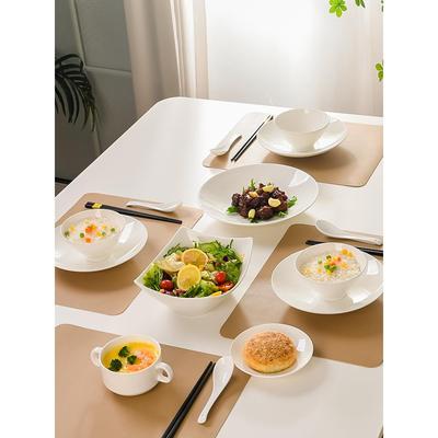 纯白乔迁新居餐具套装骨瓷高级感中式礼盒2025新款碗碟套装釉下彩