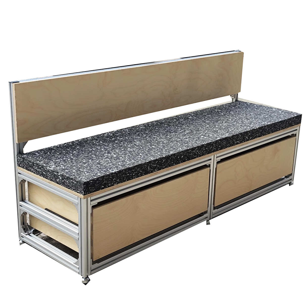 铝材铝合金型材diy 海洋板桦木板工业风凳子型材家具 铝合金椅子